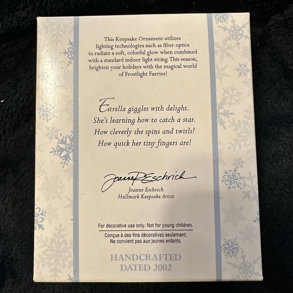 ⭐️NWT! Hallmark Frostlight Fairies Collection “Baby Estrella” - Picture 3 of 3